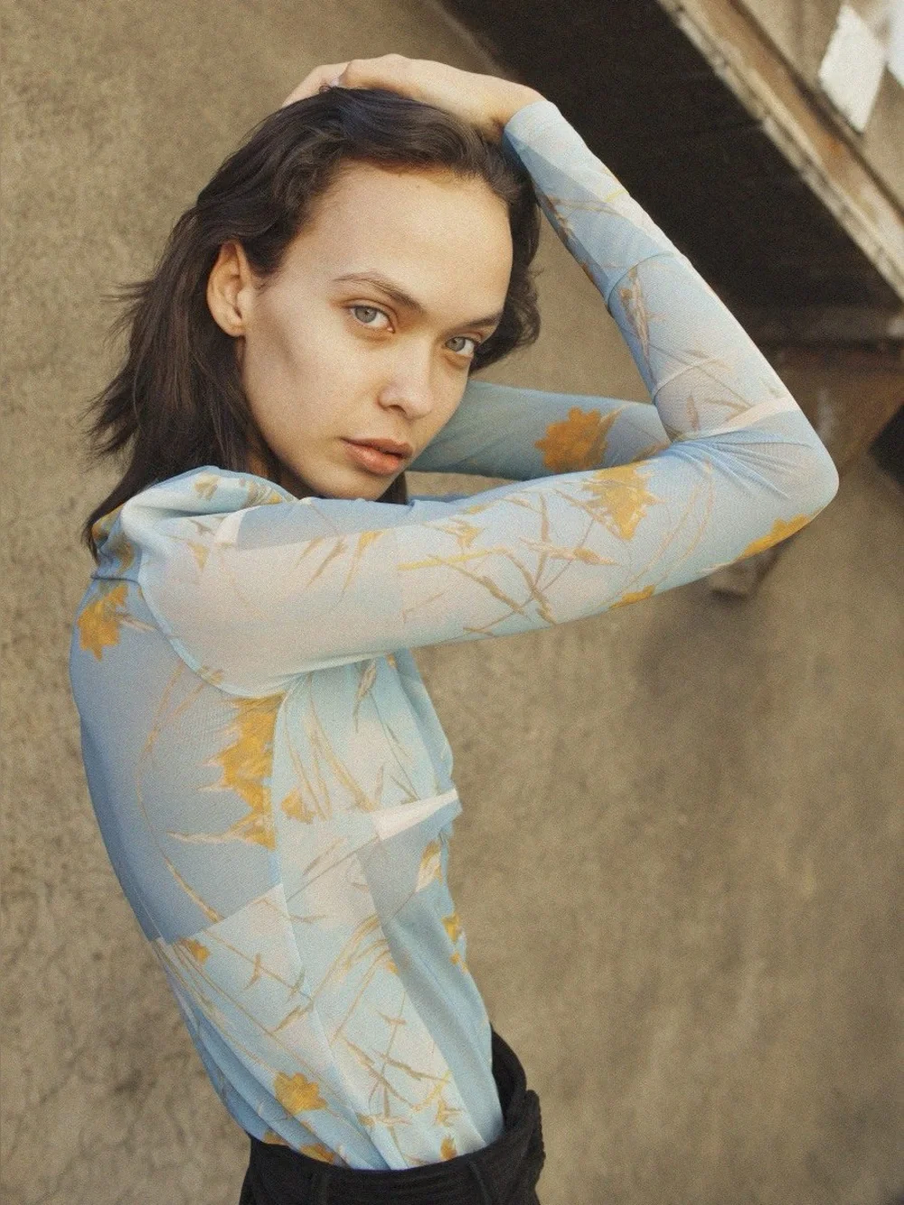 & Other Stories Floral Sheet Mesh Top - Picture 5 of 6